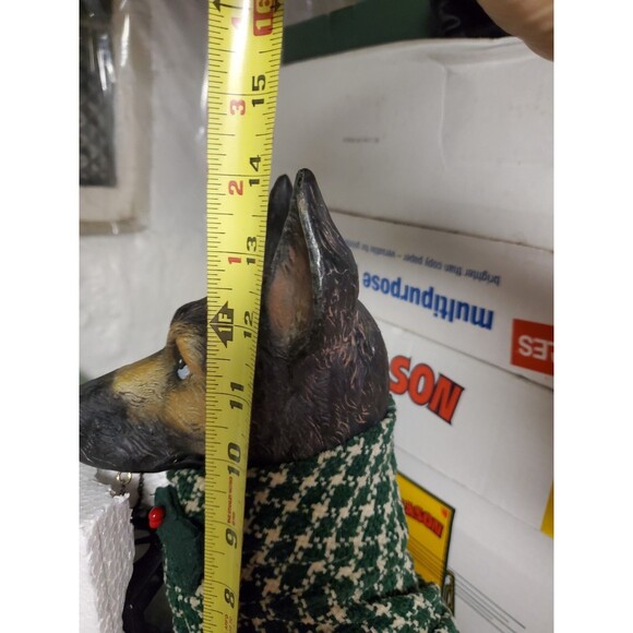 Kirkland's Holiday German Shepherd w/tea light lantern Statute - RH#19 - Picture 3 of 5